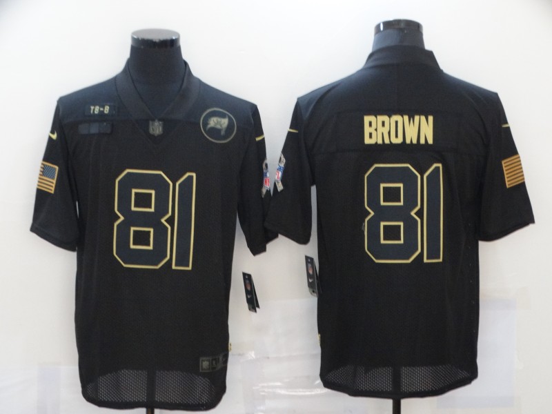 Men's Tampa Bay Buccaneers Antonio Brown #81 Black Jersey